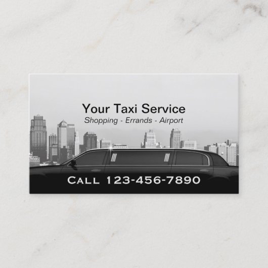 Limo & Taxichauffeur Moderne Stad Professionele Au Visitekaartje (Voorkant)