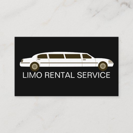 Limo verhuur eenvoudige Visitekaartjes (Voorkant)