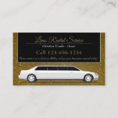 Limo verhuur en chauffeursservice | Luxe glitter Visitekaartje (Voorkant)