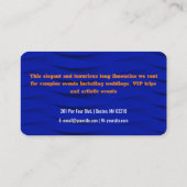 Limo verhuur en chauffeursservice | Luxe Visitekaartje (Achterkant)