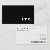 limo. visitekaartje (Voorkant / Achterkant)