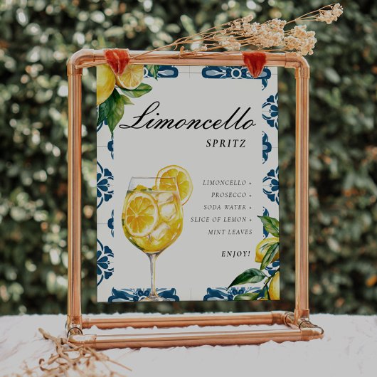 Limocello Spritz Lemon Positano Vrijgezellenfeest  Poster