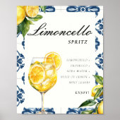 Limocello Spritz Lemon Positano Vrijgezellenfeest  Poster (Voorkant)