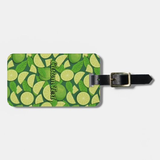 Limoen Achtergrond Bagagelabel (Voorkant horizontaal)