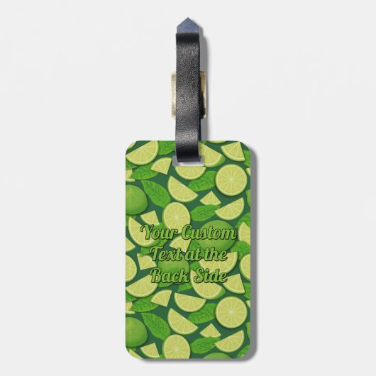 Limoen Achtergrond Bagagelabel (Achterkant verticaal)