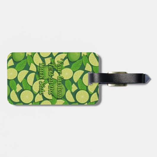 Limoen Achtergrond Bagagelabel (Achterkant horizontaal)