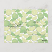 Limoen Achtergrond Briefkaart (Achterkant)