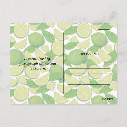 Limoen Achtergrond Briefkaart (Achterkant)