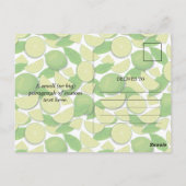 Limoen Achtergrond Briefkaart (Achterkant)