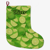 Limoen Achtergrond Grote Kerstsok (Voorkant)