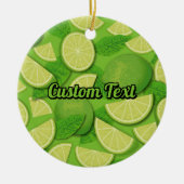 Limoen Achtergrond Keramisch Ornament (Voorkant)