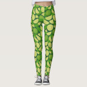 Limoen Achtergrond Leggings (Voorkant)