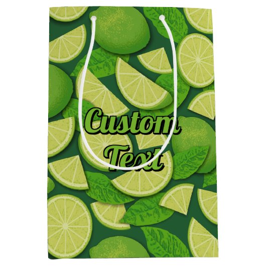 Limoen Achtergrond Medium Cadeauzakje (Voorkant)
