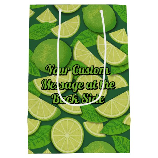 Limoen Achtergrond Medium Cadeauzakje (Achterkant)