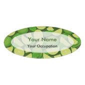 Limoen Achtergrond Naambadge (Voorkant)