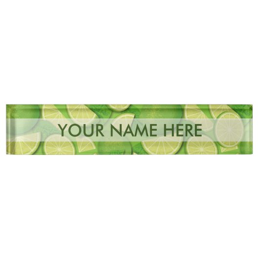 Limoen Achtergrond Naambordje (Voorkant)