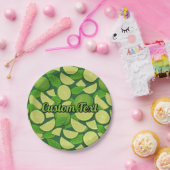 Limoen Achtergrond Papieren Bordje (Feest)