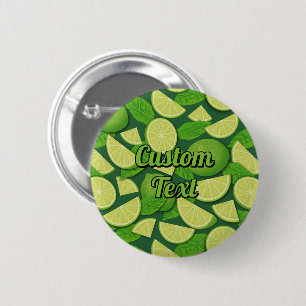 Limoen Achtergrond Ronde Button 5,7 Cm