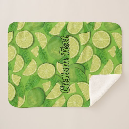 Limoen Achtergrond Sherpa Deken (Voorkant (horizontaal))