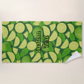 Limoen Achtergrond Strandlaken (Voorkant)