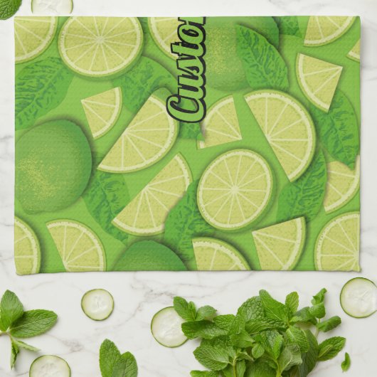 Limoen Achtergrond Theedoek (Gevouwen)