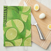 Limoen Achtergrond Theedoek (Quarter Fold)