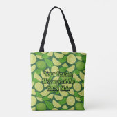 Limoen Achtergrond Tote Bag (Achterkant)