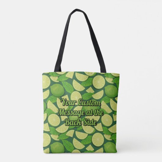 Limoen Achtergrond Tote Bag (Achterkant)