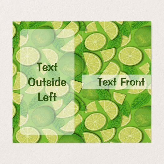 Limoen Achtergrond Visitekaartje (Buitenkant ongevouwen)