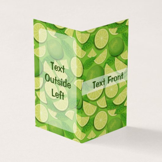 Limoen Achtergrond Visitekaartje (Buitenkant)