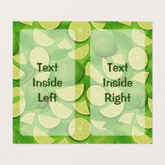 Limoen Achtergrond Visitekaartje (Binnenkant ongevouwen)