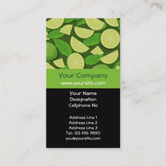 Limoen Achtergrond Visitekaartje (Voorkant)