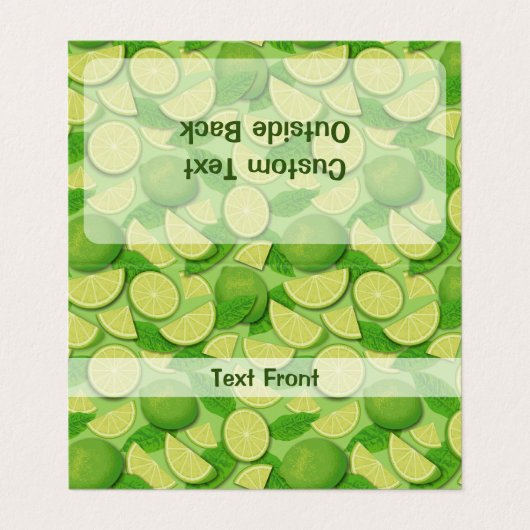 Limoen Achtergrond Visitekaartje (Buitenkant ongevouwen)