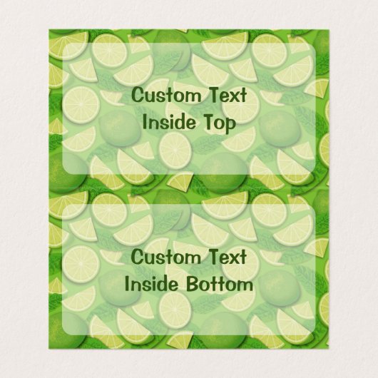 Limoen Achtergrond Visitekaartje (Binnenkant ongevouwen)