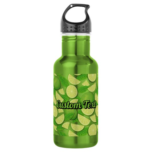 Limoen Achtergrond Waterfles (Voorkant)