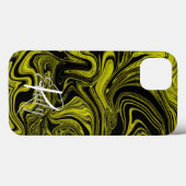 Limoen Agate Marmer Abstracte Naam Monogram Naam Case-Mate iPhone Case (Achterkant (horizontaal))