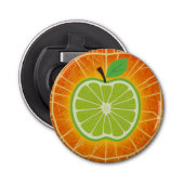 Limoen Apple Pop – Bold Citrus Art Bottle Opener (Voorkant)