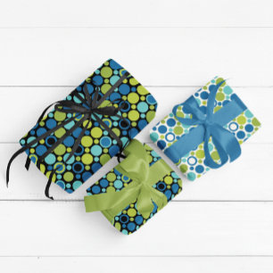 Limoen & Aqua Bubble MCM Inpakpapier Vel
