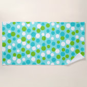 Limoen Aqua Stippen Beach Pool Towel Vacking Gift Strandlaken (Voorkant)