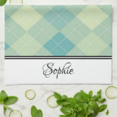 Limoen Argyle gepersonaliseerd Theedoek (Gevouwen)