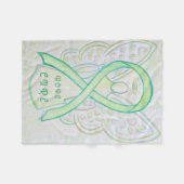 Limoen Awareness Ribbon Hope Cure Angel Blanket Fleece Deken (Voorkant (Horizontaal))