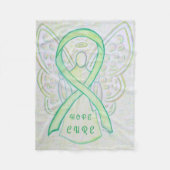 Limoen Awareness Ribbon Hope Cure Angel Blanket Fleece Deken (Voorkant)