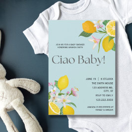 Limoen Baby Shower, Ciao Baby, Italiaans thema Kaart