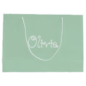 Limoen Baby shower Gift Bag Groot Cadeauzakje (Achterkant)