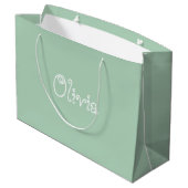 Limoen Baby shower Gift Bag Groot Cadeauzakje (Achterkant Gekanteld)