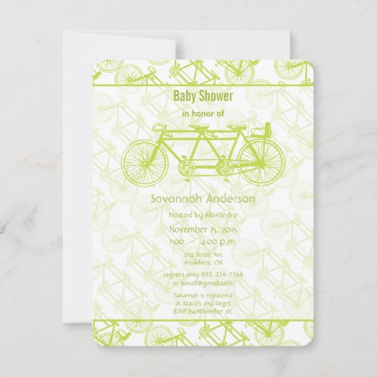 Limoen Baby shower Uitnodiging (Voorkant)