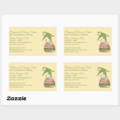 Limoen Beige Green Maid Spray Flower Cleaning Rechthoekige Sticker (Vel)