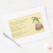 Limoen Beige Green Maid Spray Flower Cleaning Rechthoekige Sticker (Envelop)