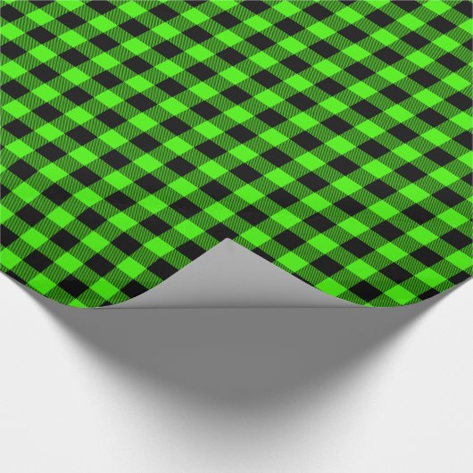 Limoen Black Buffalo Pset Tartan Cadeaupapier (Hoek)