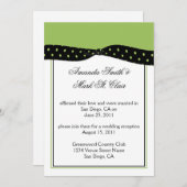 Limoen Black Polka Dots Post Wedding Reception Inv Kaart (Voorkant / Achterkant)